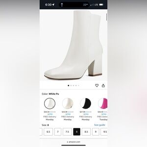 Women’s White Heeled Boots